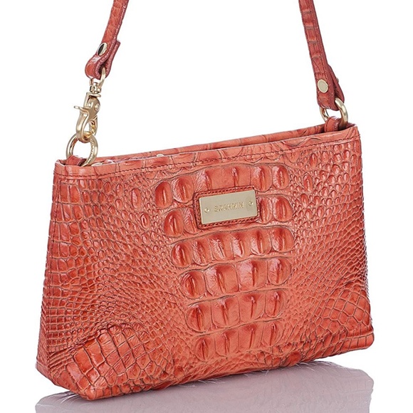 Brahmin Melbourne Tulle Mini Bag.  Orange - Picture 13 of 16
